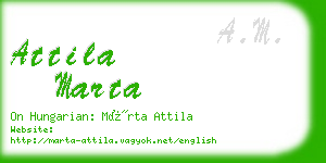 attila marta business card